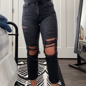 AE black mom jeans